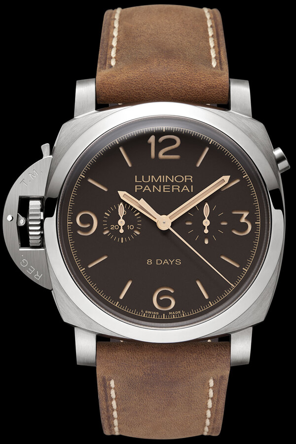 LUMINOR 1950 CHRONO MONOPULSANTE LEFT-HANDED 8 DAYS TITANIO( Ø 47 MM ) /PAM00579